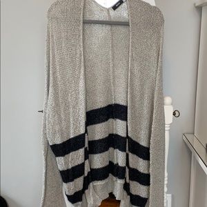 BDG Grey and Black Striped Cardigan